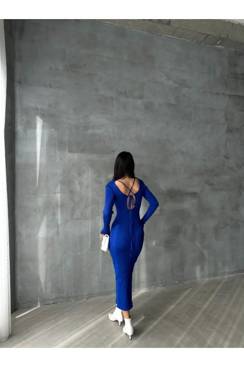 Backless Knitwear Dress - Saks